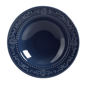 Set 6 Platos Hondo Acanthus Deep Blue