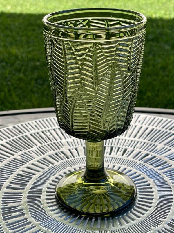 Set 6 Copas Hoja Verde 350ml