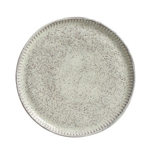 Set 6 Platos Postre Pistacho Líneas – Stoneware