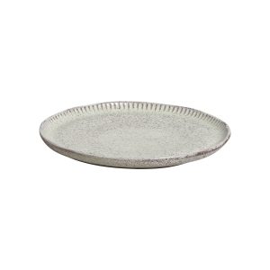 Set 6 Platos Postre Pistacho Líneas – Stoneware
